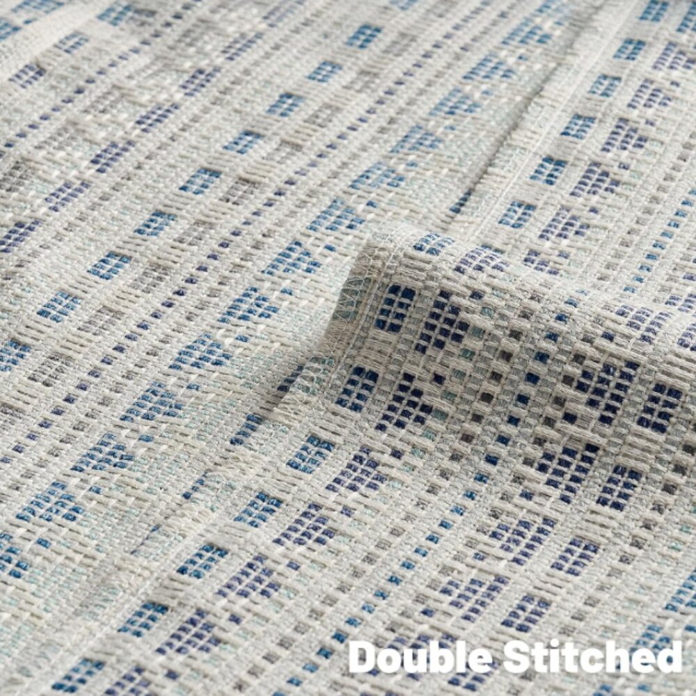 🪷NIB Blue & White Decorative Throw Pillow Covers 18x18", Set of 2, Chenille - Picture 3 of 6